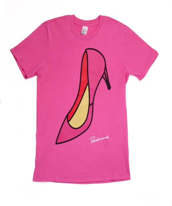 Pandemonia Stiletto Shoe Pink T-Shirt